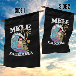Mele Kalikimaka Hawaii Christmas Surfing Santa Garden Flag Summer Beach Hawaii Xmas In July TS10 Print Your Wear