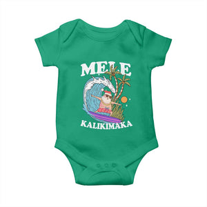 Mele Kalikimaka Hawaii Christmas Surfing Santa Baby Onesie Summer Beach Hawaii Xmas In July TS10 Irish Green Print Your Wear