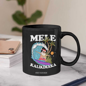 Mele Kalikimaka Hawaii Christmas Surfing Santa Coffee Mug Summer Beach Hawaii Xmas In July TS10 Print Your Wear