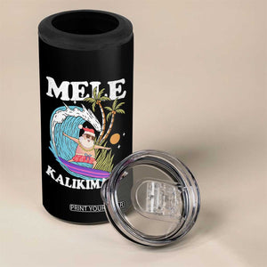 Mele Kalikimaka Hawaii Christmas Surfing Santa 4 in 1 Can Cooler Tumbler Summer Beach Hawaii Xmas In July TS10 Print Your Wear
