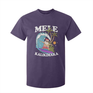 Mele Kalikimaka Hawaii Christmas Surfing Santa T Shirt For Kid Summer Beach Hawaii Xmas In July TS10 Purple Print Your Wear
