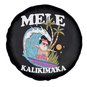 Mele Kalikimaka Hawaii Christmas Surfing Santa Spare Tire Cover Summer Beach Hawaii Xmas In July TS10 Print Your Wear