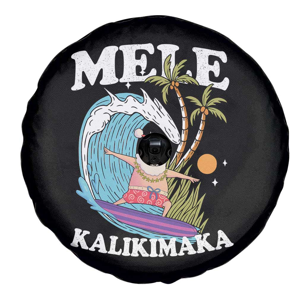 Mele Kalikimaka Hawaii Christmas Surfing Santa Spare Tire Cover Summer Beach Hawaii Xmas In July TS10 Print Your Wear