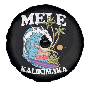 Mele Kalikimaka Hawaii Christmas Surfing Santa Spare Tire Cover Summer Beach Hawaii Xmas In July TS10 Print Your Wear