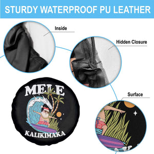 Mele Kalikimaka Hawaii Christmas Surfing Santa Spare Tire Cover Summer Beach Hawaii Xmas In July TS10 Print Your Wear