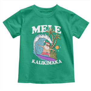 Mele Kalikimaka Hawaii Christmas Surfing Santa Toddler T Shirt Summer Beach Hawaii Xmas In July TS10 Irish Green Print Your Wear