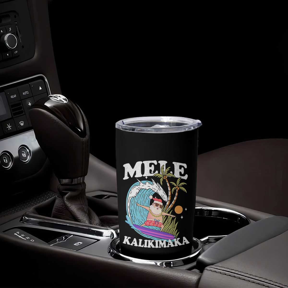 Mele Kalikimaka Hawaii Christmas Surfing Santa Tumbler Cup Summer Beach Hawaii Xmas In July TS10 Print Your Wear