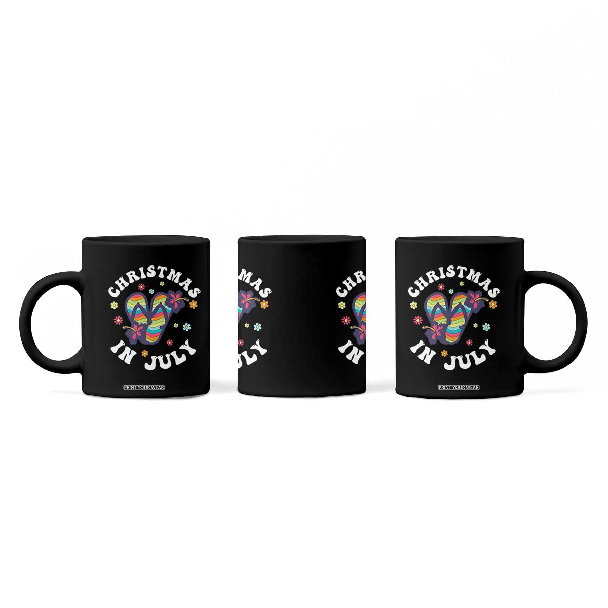 Christmas In July Summer Beach Coffee Mug Hawaii Flip Flops Hibiscus TS10 Print Your Wear