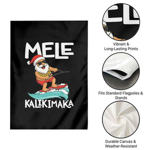 Mele Kalikimaka Garden Flag Santa Water Skiing Summer Beach Hawaiian Christmas In July TS10 Print Your Wear
