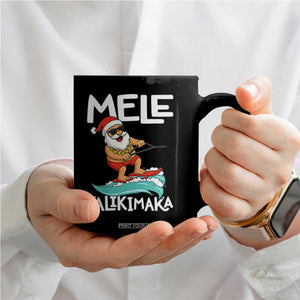 Mele Kalikimaka Coffee Mug Santa Water Skiing Summer Beach Hawaiian Christmas In July TS10 Print Your Wear