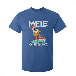 Mele Kalikimaka T Shirt For Kid Santa Water Skiing Summer Beach Hawaiian Christmas In July TS10 Royal Blue Print Your Wear