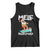 Mele Kalikimaka Tank Top Santa Water Skiing Summer Beach Hawaiian Christmas In July TS10 Black Print Your Wear