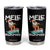 Mele Kalikimaka Tumbler Cup Santa Water Skiing Summer Beach Hawaiian Christmas In July TS10 Black Print Your Wear