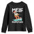 Mele Kalikimaka Youth Sweatshirt Santa Water Skiing Summer Beach Hawaiian Christmas In July TS10 Black Print Your Wear