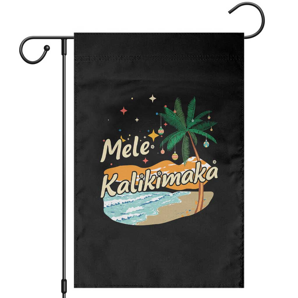 Retro Christmas In July Summer Beach Hawaii Garden Flag Mele Kalikimaka TS10 Black Print Your Wear