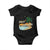 Retro Christmas In July Summer Beach Hawaii Baby Onesie Mele Kalikimaka TS10 Black Print Your Wear