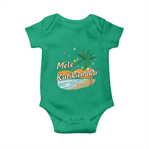 Retro Christmas In July Summer Beach Hawaii Baby Onesie Mele Kalikimaka TS10 Irish Green Print Your Wear