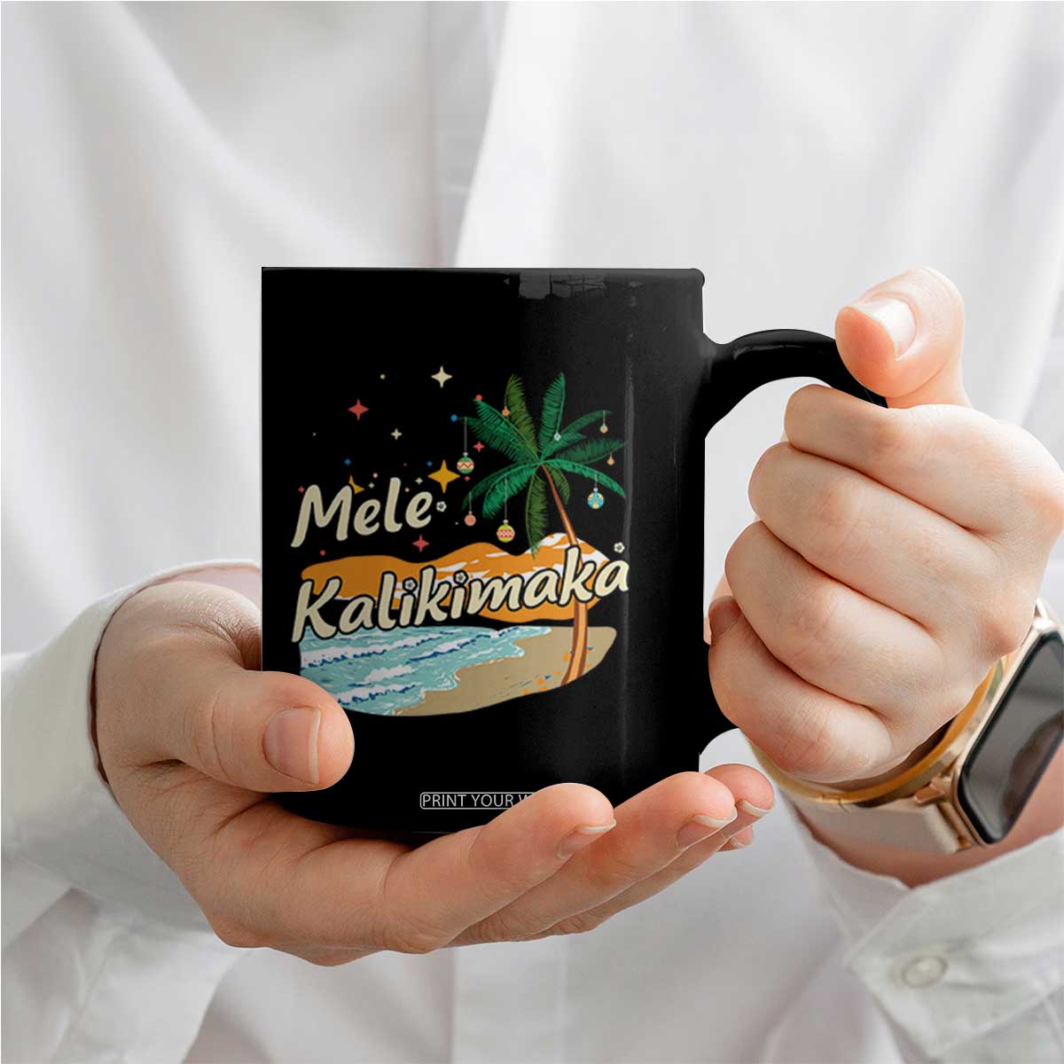 Retro Christmas In July Summer Beach Hawaii Coffee Mug Mele Kalikimaka TS10 Print Your Wear