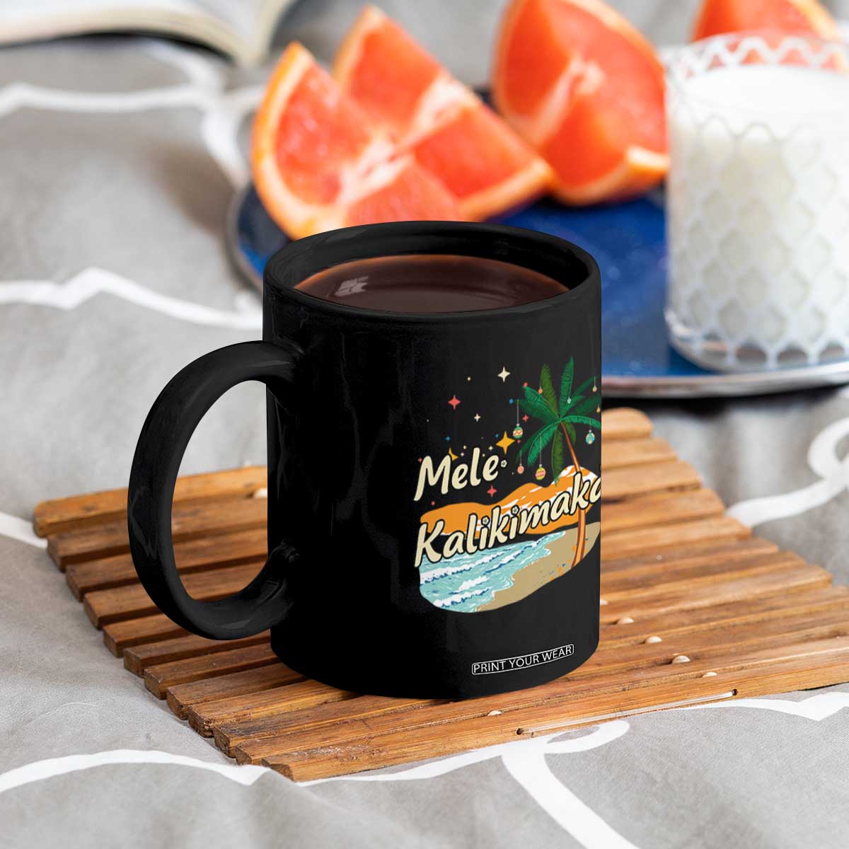 Retro Christmas In July Summer Beach Hawaii Coffee Mug Mele Kalikimaka TS10 Print Your Wear
