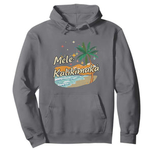 Retro Christmas In July Summer Beach Hawaii Hoodie Mele Kalikimaka TS10 Charcoal Print Your Wear