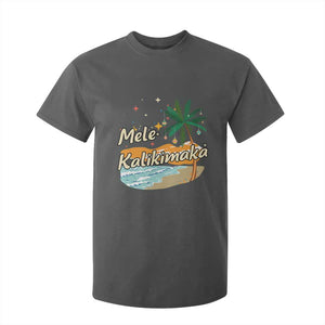 Retro Christmas In July Summer Beach Hawaii T Shirt For Kid Mele Kalikimaka TS10 Dark Heather Print Your Wear