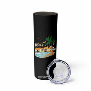 Retro Christmas In July Summer Beach Hawaii Skinny Tumbler Mele Kalikimaka TS10 Print Your Wear