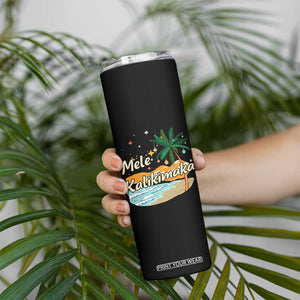 Retro Christmas In July Summer Beach Hawaii Skinny Tumbler Mele Kalikimaka TS10 Print Your Wear