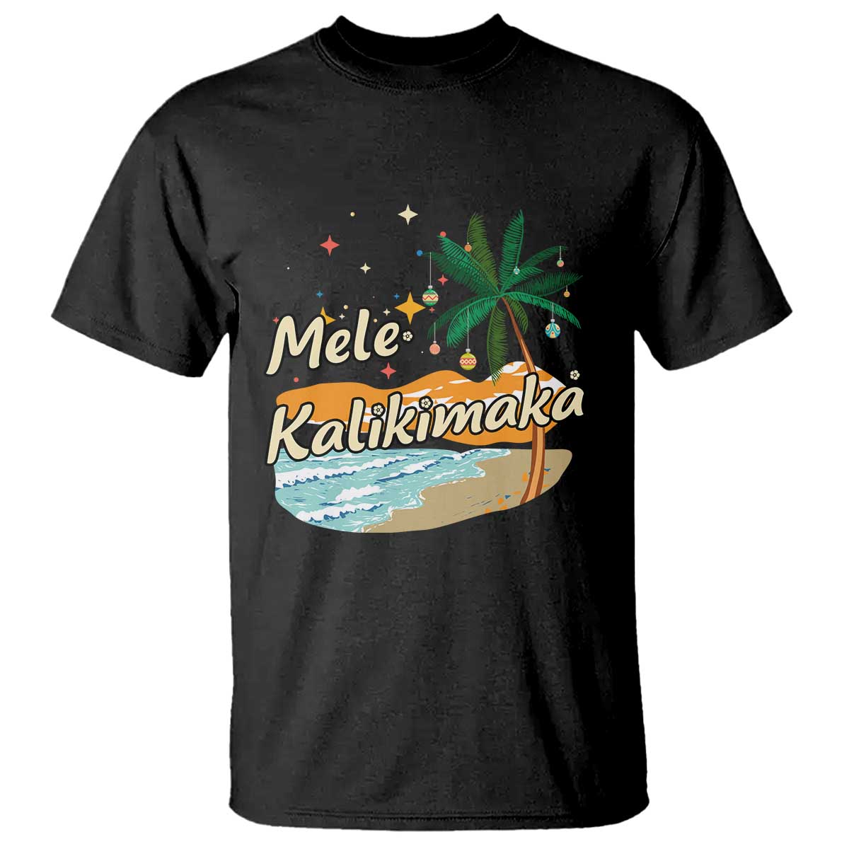 Retro Christmas In July Summer Beach Hawaii T Shirt Mele Kalikimaka TS10 Black Print Your Wear