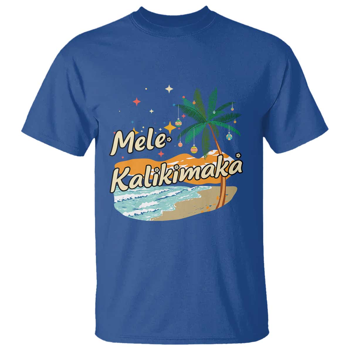 Retro Christmas In July Summer Beach Hawaii T Shirt Mele Kalikimaka TS10 Royal Blue Print Your Wear