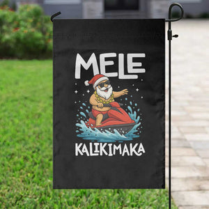 Mele Kalikimaka Hawaiian Christmas Garden Flag Funny Santa Jet Ski Summer Beach Xmas In July TS10 Print Your Wear