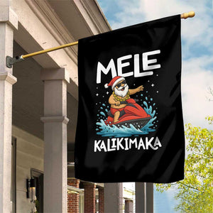 Mele Kalikimaka Hawaiian Christmas Garden Flag Funny Santa Jet Ski Summer Beach Xmas In July TS10 Print Your Wear
