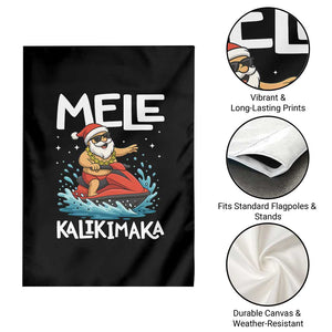 Mele Kalikimaka Hawaiian Christmas Garden Flag Funny Santa Jet Ski Summer Beach Xmas In July TS10 Print Your Wear