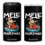 Mele Kalikimaka Hawaiian Christmas 4 in 1 Can Cooler Tumbler Funny Santa Jet Ski Summer Beach Xmas In July TS10 One Size: 16 oz Black Print Your Wear