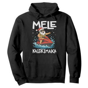 Mele Kalikimaka Hawaiian Christmas Hoodie Funny Santa Jet Ski Summer Beach Xmas In July TS10 Black Print Your Wear