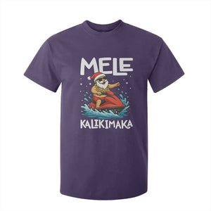 Mele Kalikimaka Hawaiian Christmas T Shirt For Kid Funny Santa Jet Ski Summer Beach Xmas In July TS10 Purple Print Your Wear