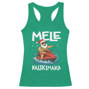 Mele Kalikimaka Hawaiian Christmas Racerback Tank Top Funny Santa Jet Ski Summer Beach Xmas In July TS10 Irish Green Print Your Wear
