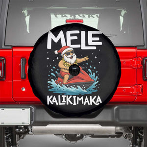 Mele Kalikimaka Hawaiian Christmas Spare Tire Cover Funny Santa Jet Ski Summer Beach Xmas In July TS10 Black Print Your Wear