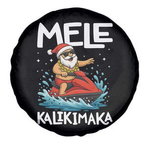 Mele Kalikimaka Hawaiian Christmas Spare Tire Cover Funny Santa Jet Ski Summer Beach Xmas In July TS10 Print Your Wear