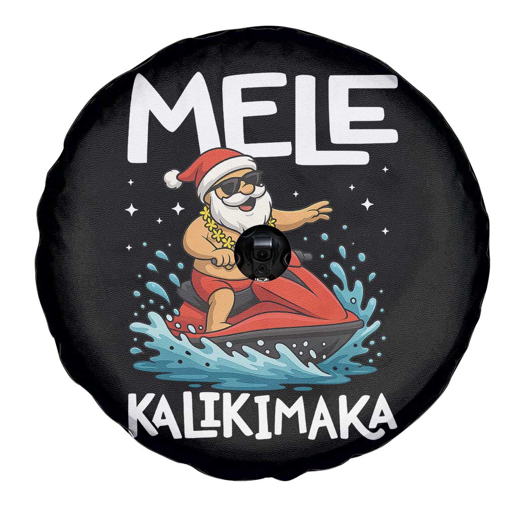 Mele Kalikimaka Hawaiian Christmas Spare Tire Cover Funny Santa Jet Ski Summer Beach Xmas In July TS10 Print Your Wear
