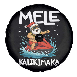 Mele Kalikimaka Hawaiian Christmas Spare Tire Cover Funny Santa Jet Ski Summer Beach Xmas In July TS10 Print Your Wear