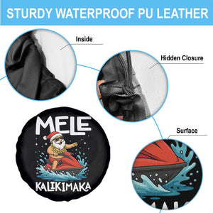 Mele Kalikimaka Hawaiian Christmas Spare Tire Cover Funny Santa Jet Ski Summer Beach Xmas In July TS10 Print Your Wear