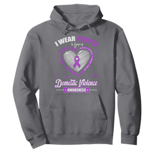 Domestic Violence Awareness Hoodie Purple Ribbon Support Survivor TS10 Charcoal Print Your Wear