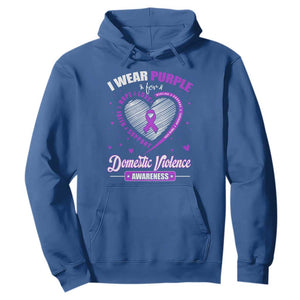 Domestic Violence Awareness Hoodie Purple Ribbon Support Survivor TS10 Royal Blue Print Your Wear