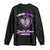 Domestic Violence Awareness Long Sleeve Shirt Purple Ribbon Support Survivor TS10 Black Print Your Wear