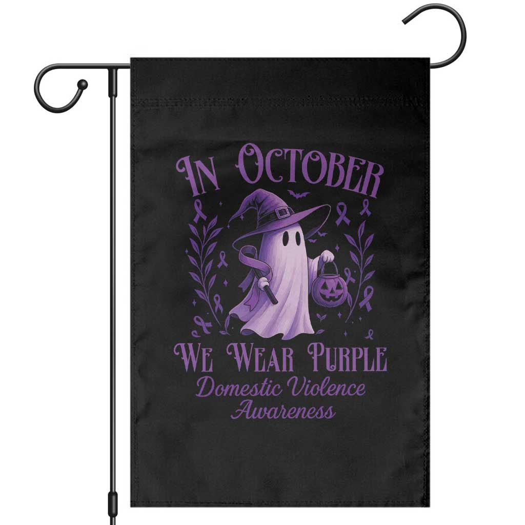 Domestic Violence Awareness Garden Flag Halloween October Wear Purple Ghost TS10 Black Print Your Wear