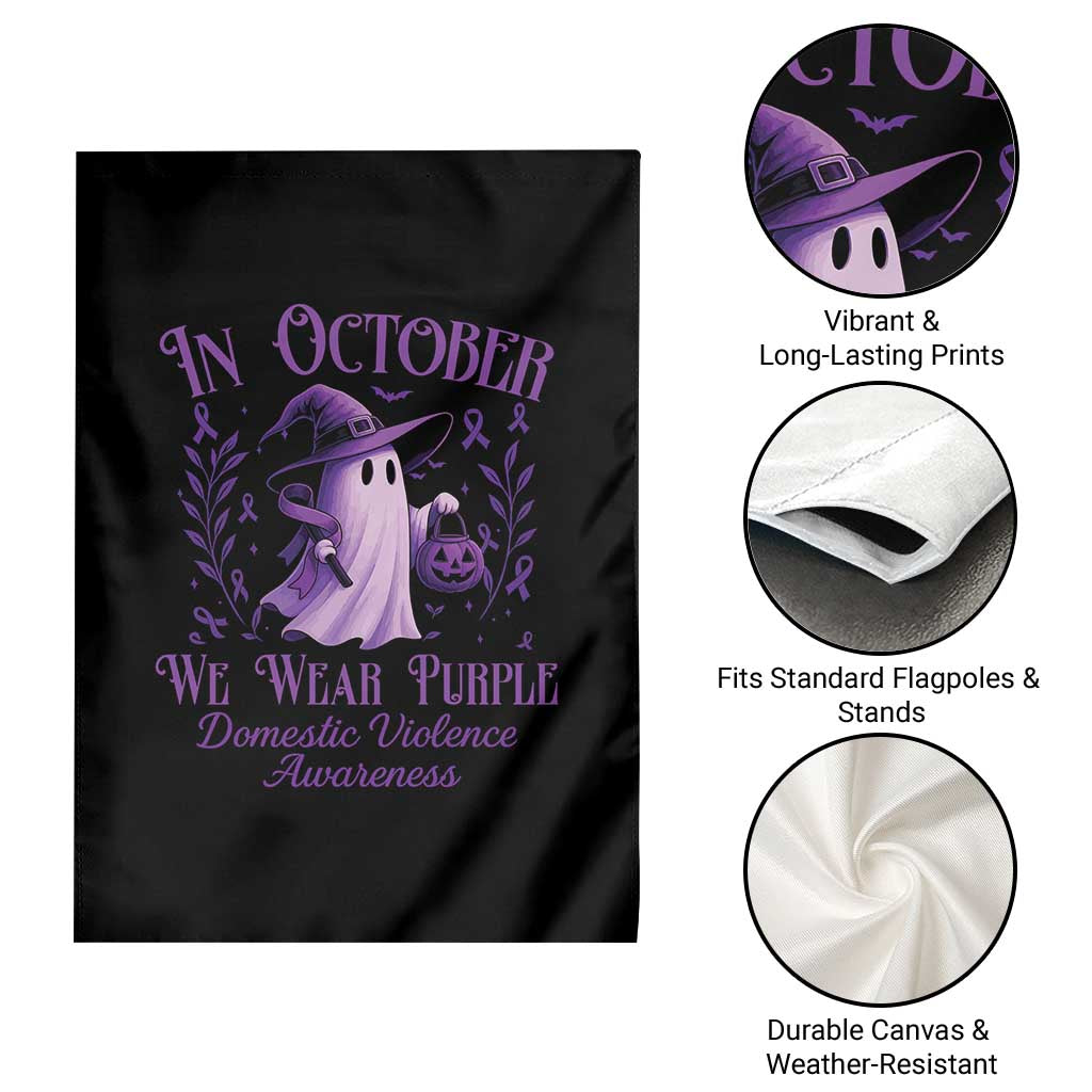 Domestic Violence Awareness Garden Flag Halloween October Wear Purple Ghost TS10 Print Your Wear