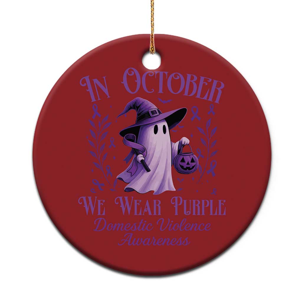 Domestic Violence Awareness Christmas Ornament Halloween October Wear Purple Ghost TS10 Print Your Wear