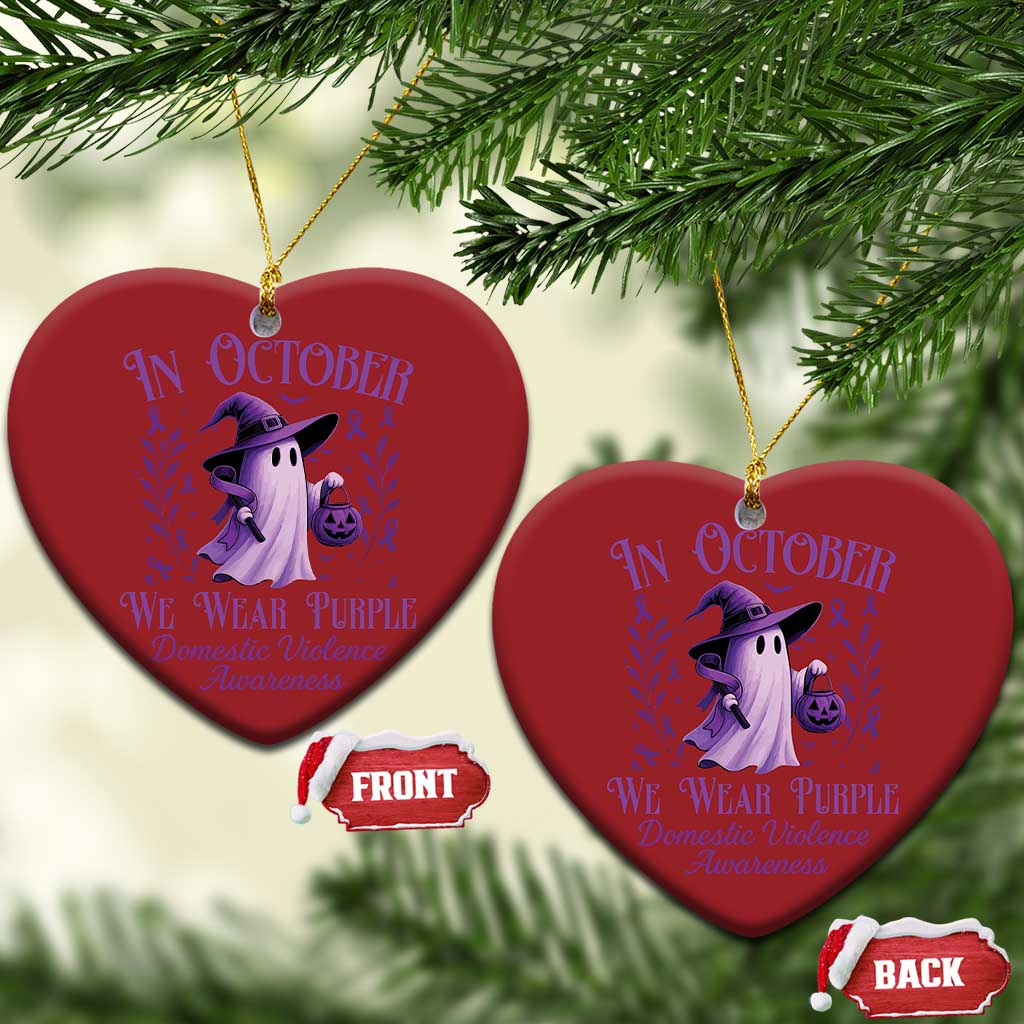 Domestic Violence Awareness Christmas Ornament Halloween October Wear Purple Ghost TS10 Heart Red Print Your Wear
