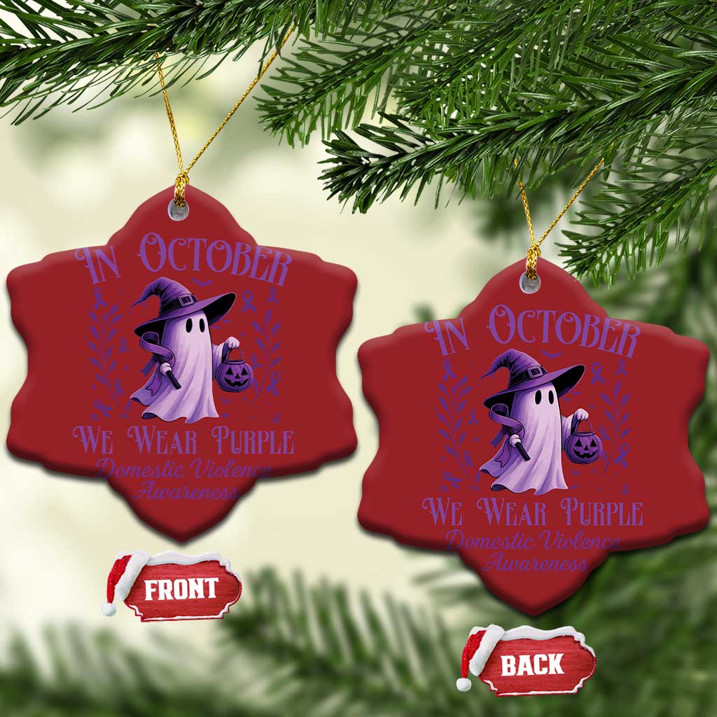 Domestic Violence Awareness Christmas Ornament Halloween October Wear Purple Ghost TS10 Snow Flake Red Print Your Wear