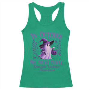 Domestic Violence Awareness Racerback Tank Top Halloween October Wear Purple Ghost TS10 Irish Green Print Your Wear